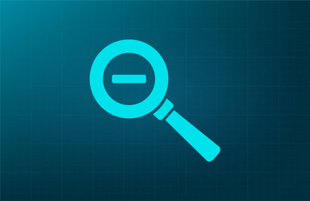 Vector magnifier icon with minus signのイラスト素材