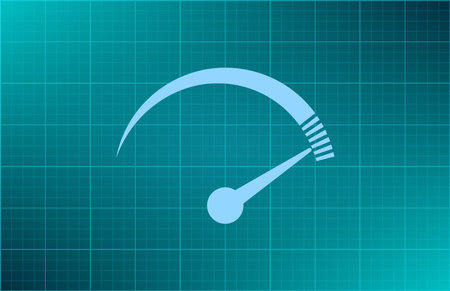 Speedometer icon or sign with arrowのイラスト素材