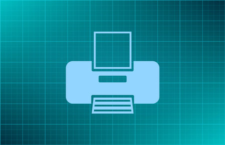Printer web iconのイラスト素材