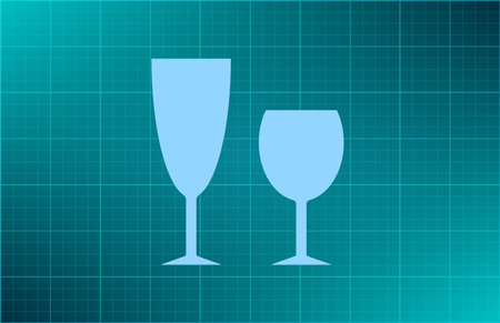Fragile or packaging symbol. Glass icon. Vector illustrationのイラスト素材