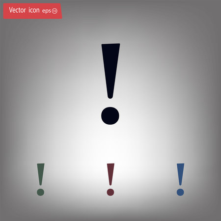 Attention caution sign icon. Exclamation mark.のイラスト素材