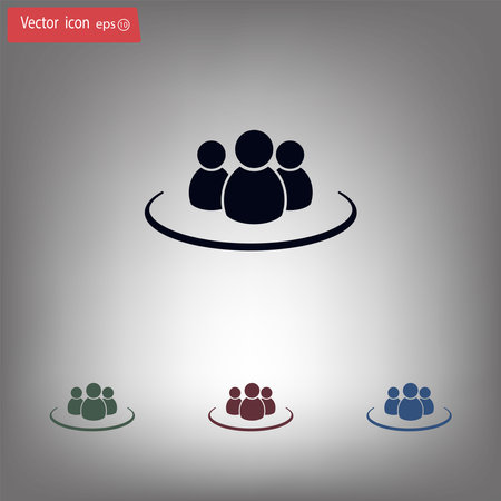 Group of people sign iconのイラスト素材