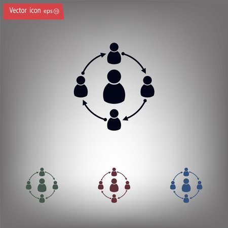 Group of people sign iconのイラスト素材