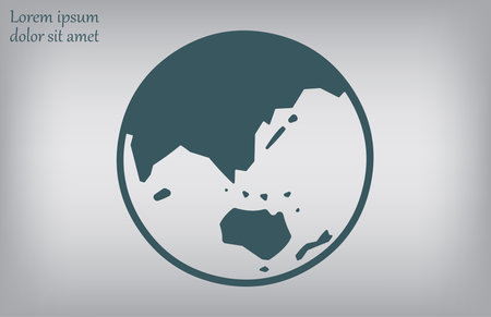 Pictograph of globe. Vector concept illustration for design. Eps 10のイラスト素材