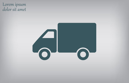 Delivery truck icon, vector illustration. Flat design style eps 10のイラスト素材