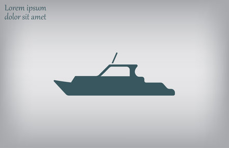 Boat icon, vector illustration. Flat design style eps 10のイラスト素材