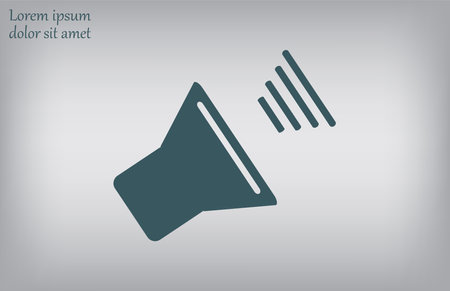 Megaphone icon, vector illustration. Flat design style eps 10のイラスト素材