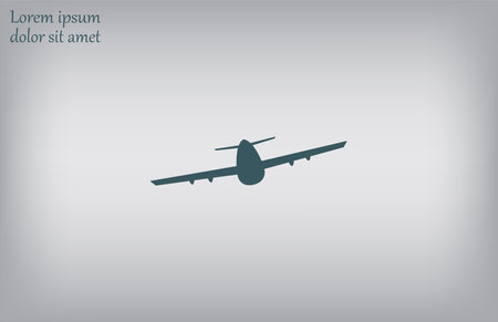 Airplane icon, vector illustration. Flat design style. EPS 10のイラスト素材