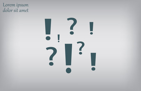 Question mark and exclamation mark icon. Flat design style eps 10のイラスト素材