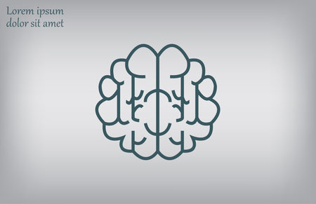 Human brain icon, vector illustration. Flat design style eps 10のイラスト素材