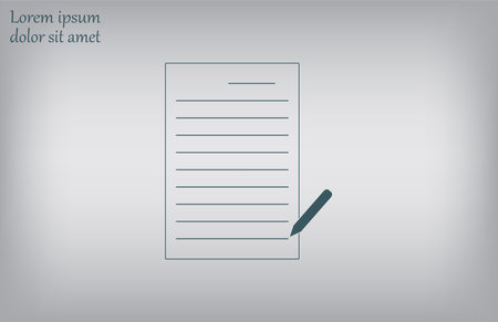 Note paper icon, vector illustration. Flat design style eps 10のイラスト素材