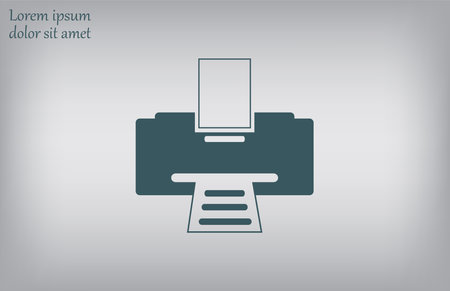 Printer icon, vector illustration. Flat design style eps 10のイラスト素材