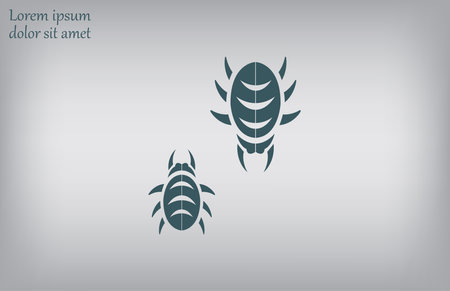 Vector illustration of cockroach icon. Flat design style eps 10のイラスト素材