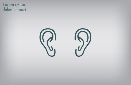 Ear icon. Ear icon. Ear icon. Ear icon. Ear iconのイラスト素材