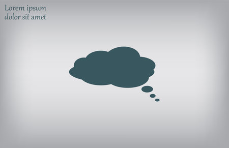 Speech bubble icon. Flat design style eps 10 vector illustration.のイラスト素材