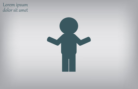 Human icon, vector illustration. Flat design style eps 10.のイラスト素材
