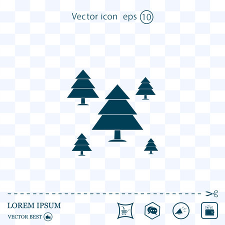 Pine tree vector icon. Elements for mobile concepts and web appsのイラスト素材