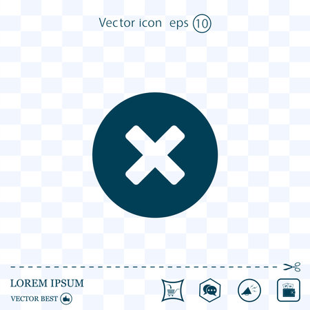 Cancel vector icon. Elements for mobile concepts and web apps.のイラスト素材