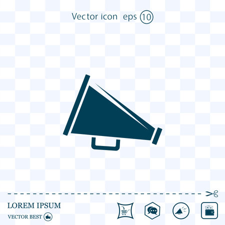 Megaphone vector icon. Illustration symbol for your website designのイラスト素材