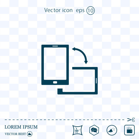 Tablet and smartphone vector icon. Elements for mobile and web appsのイラスト素材