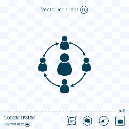 Teamwork vector icon. Elements for mobile concept and web apps designのイラスト素材