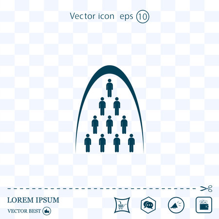 People crowd vector icon. Elements for mobile concepts and web apps.のイラスト素材