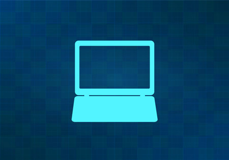 Laptop icon. Notebook symbol. Flat design style. Made in vectorのイラスト素材