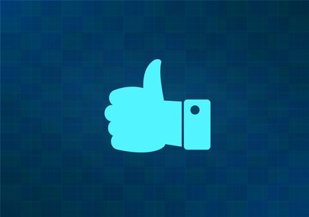 Like icon. Thumbs up symbol. Flat design style eps 10のイラスト素材