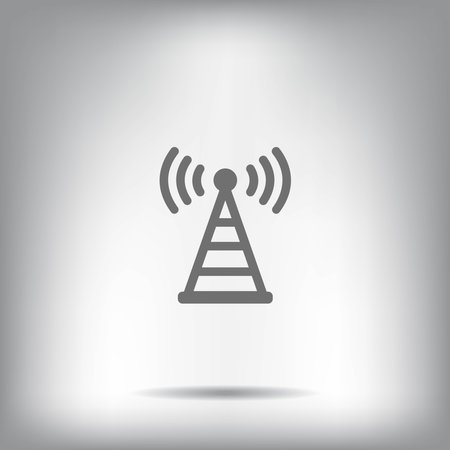 antenna icon. Vector illustration. Flat design style eps 10のイラスト素材