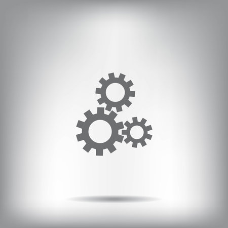 gears icon - vector illustration. Flat design style eps 10のイラスト素材