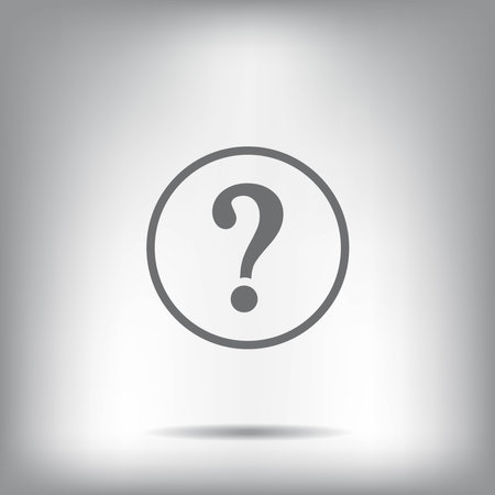 question mark icon. question mark symbol. FAQ sign. Flat design styleのイラスト素材