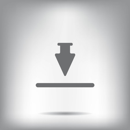 Download icon. Vector illustration. Flat design style eps 10.のイラスト素材