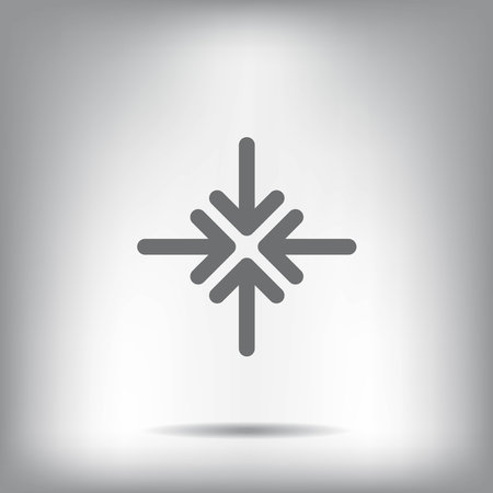 snowflake icon - vector illustration. Flat design style with shadowのイラスト素材