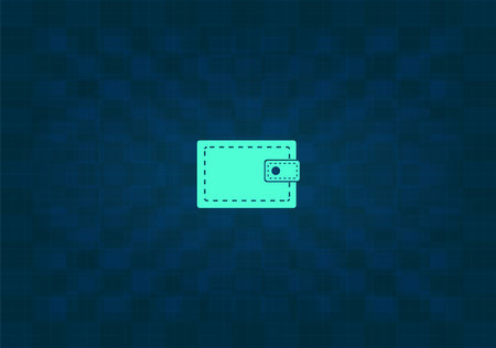 wallet icon. vector illustration. Flat design style
