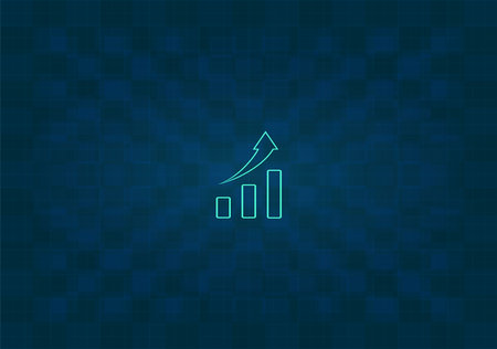 Vector growing graph iconのイラスト素材
