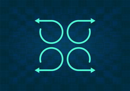 4 arrow pictogram refresh reload rotation loop sign set