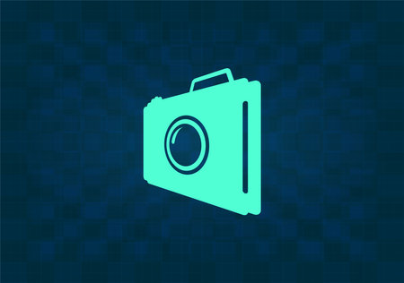 Photo camera icon. Flat design style. Vector stock illustration. EPS 10のイラスト素材