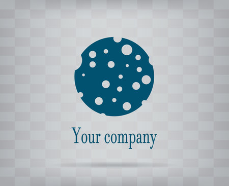 Ball with holes logo vector icon.のイラスト素材