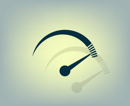 Speedometer icon or sign with arrowのイラスト素材