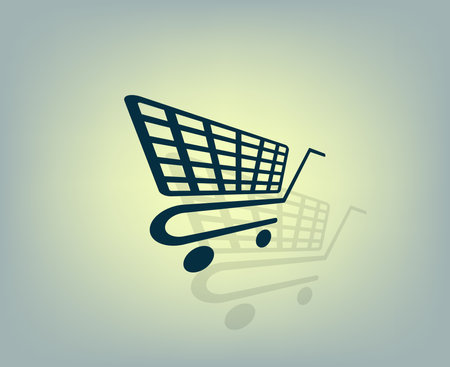 Vector shopping cart iconのイラスト素材