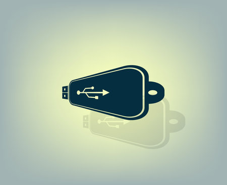 Vector usb flash drive iconのイラスト素材