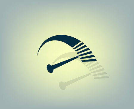 Speedometer icon or sign with arrowのイラスト素材