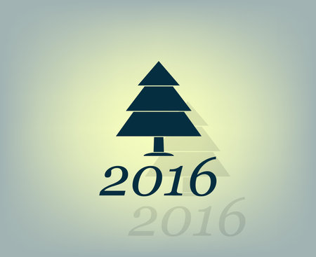 New Year tree, vector illustrationのイラスト素材