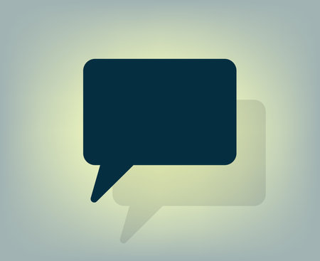 Chat Flat Icon with shadow. Vector EPS 10.のイラスト素材