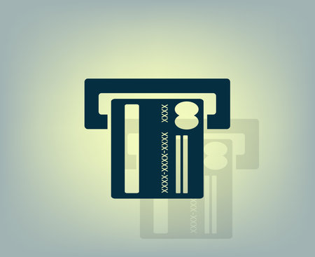 Inserting credit card - vector iconのイラスト素材