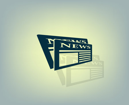 Flat icon of newsのイラスト素材