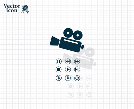 Media player icons vectorのイラスト素材