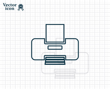 Printer web iconのイラスト素材