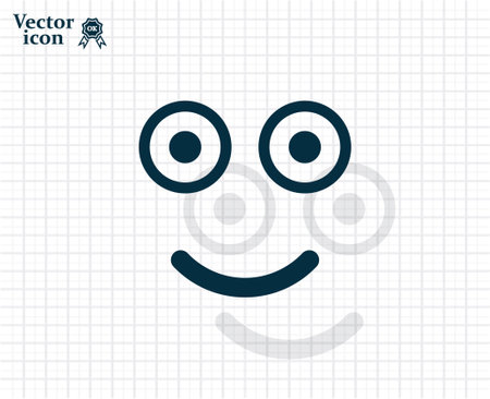 Face sign icon, vector illustration. Flat design styleのイラスト素材