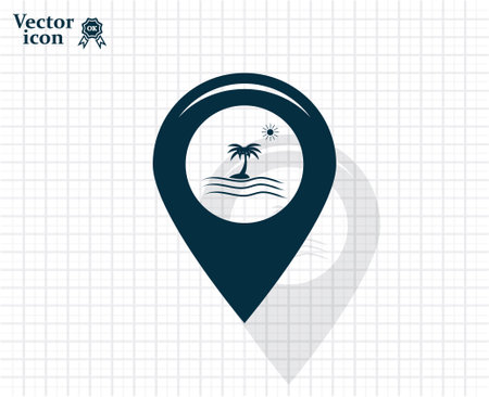 Map pointer flat icon. Vector Eps 10のイラスト素材